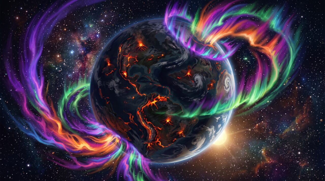 As primeiras auroras da Terra podem ter funcionado como um reator natural no céu, concentrando partículas capazes de favorecer reações químicas antes da vida