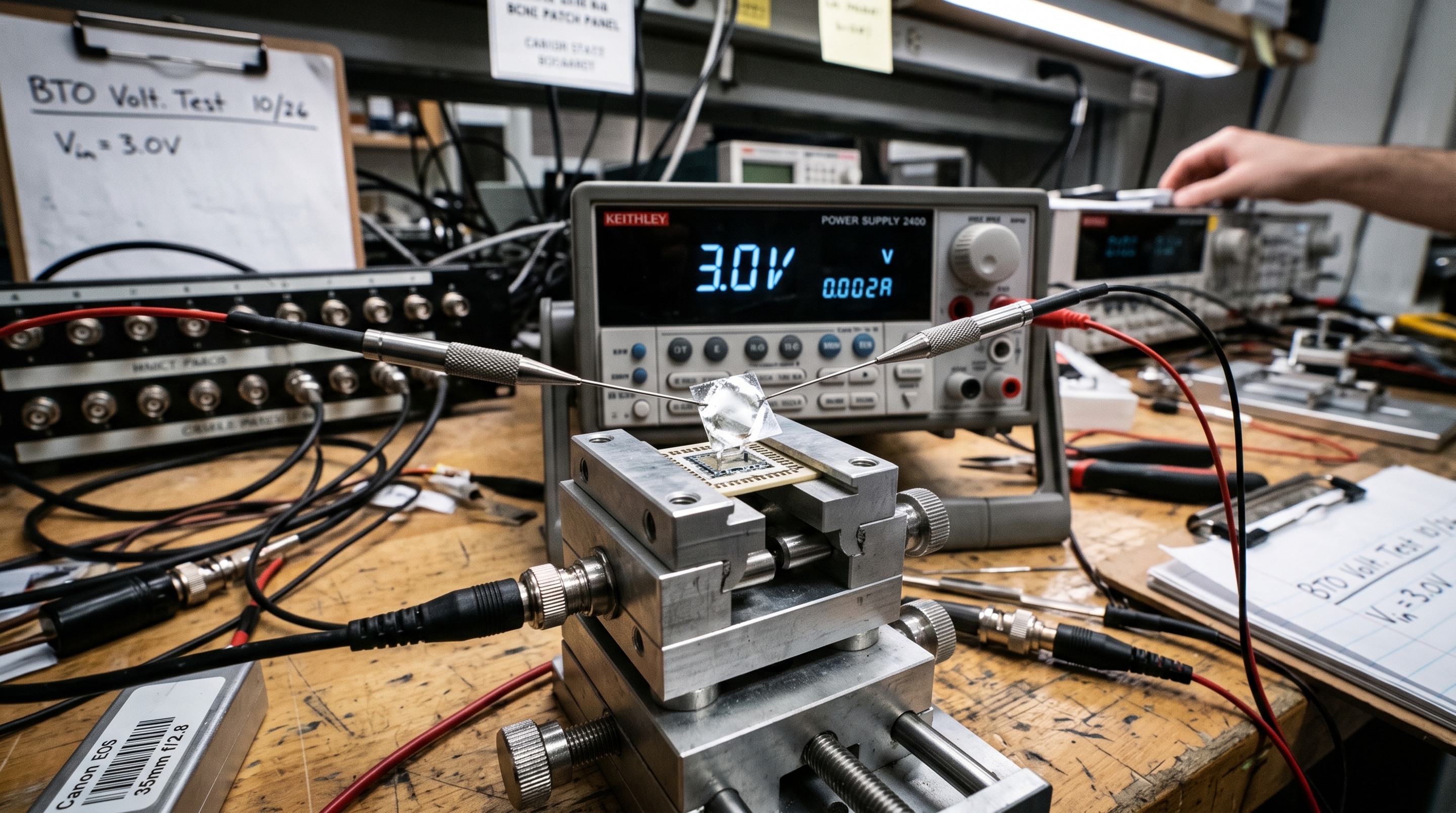 Átomos começaram a girar para o outro lado com apenas 3 volts: movimento permaneceu mesmo depois que o campo elétrico sumiu