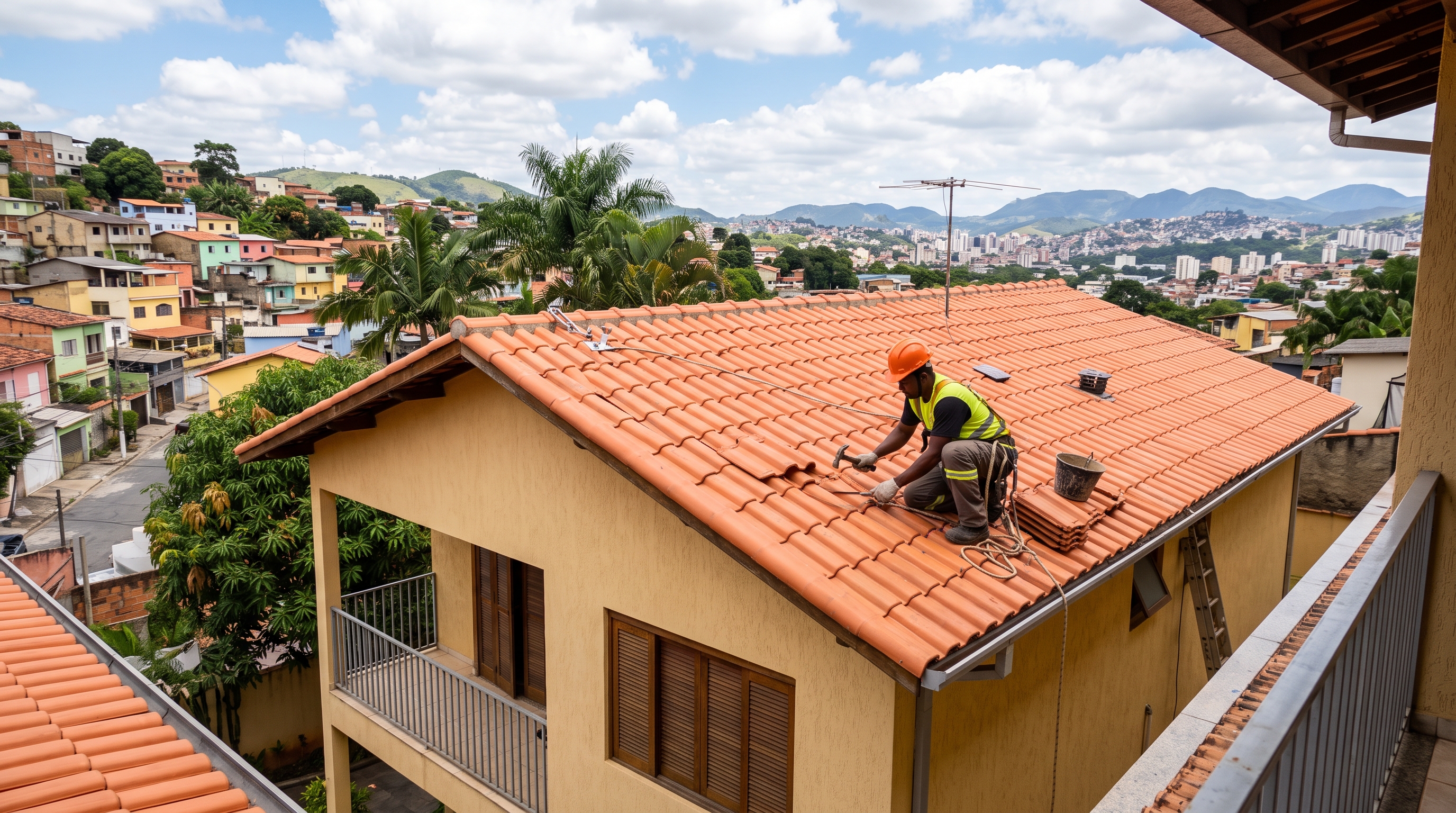 Quanto custa consertar o telhado com goteiras em 2026 antes que o forro de gesso desabe?