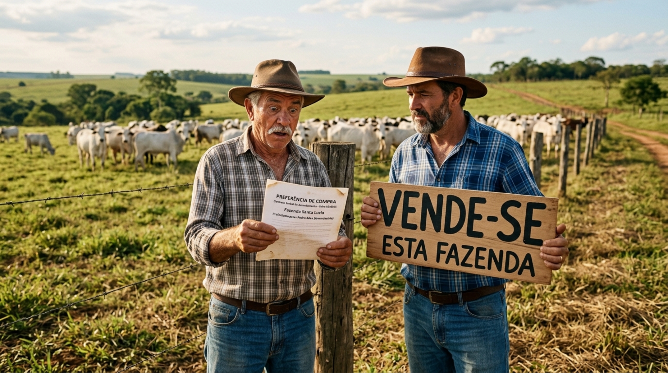 Pecuarista arrenda o pasto “de boca” ao vizinho por anos, decide vender a fazenda e descobre que o arrendatário tem preferência na compra pelo Estatuto da Terra