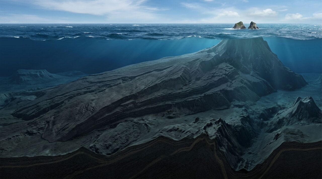 Os três maiores vulcões da Terra por volume estão no Havaí e dois deles permanecem quase totalmente escondidos pelo oceano