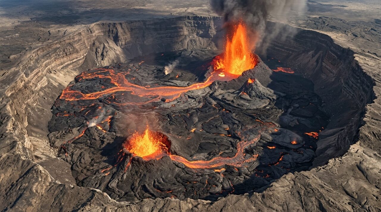 A sequência eruptiva do Kīlauea alternou fases de pressurização e descarga, permitindo que os dois vents reativassem repetidamente as fontes de lava