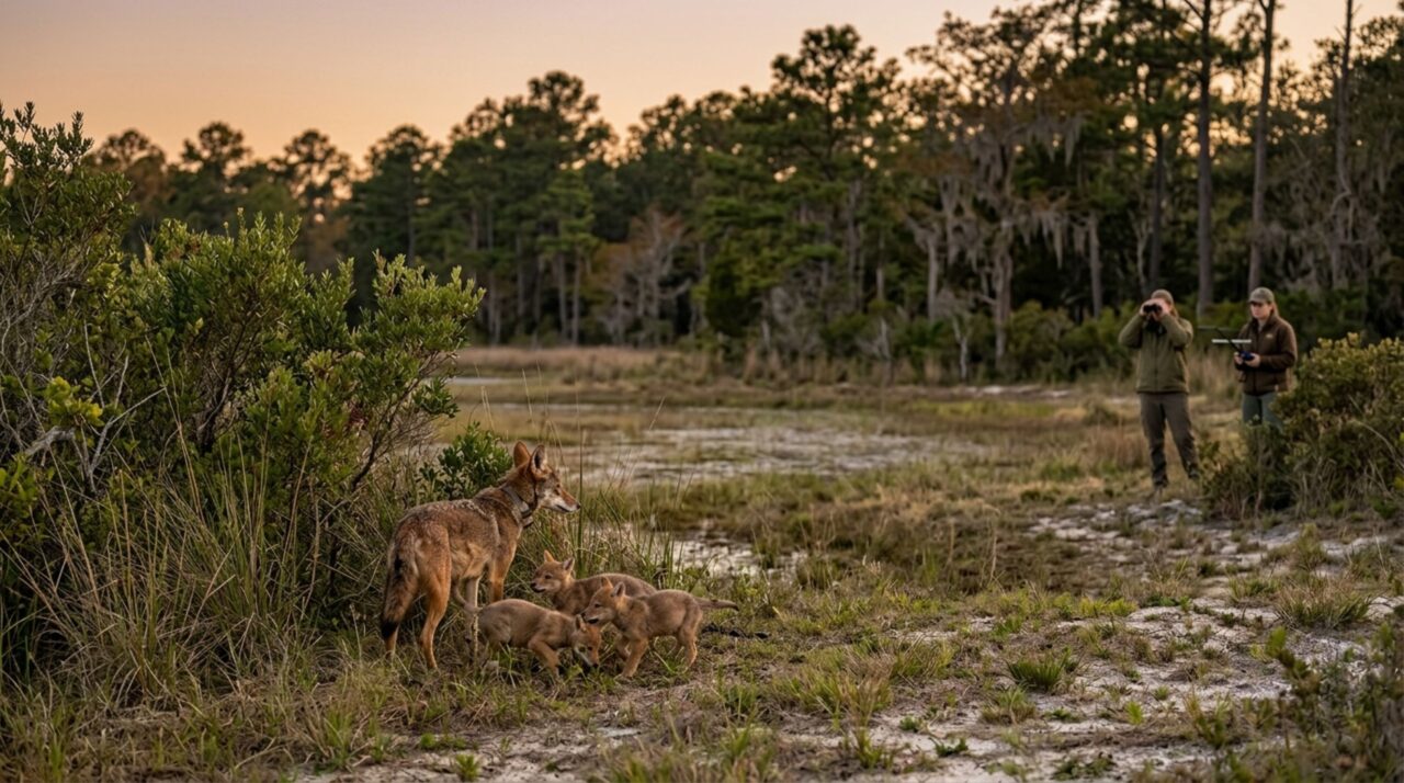 A recuperação do lobo-vermelho depende de reprodução planejada, nascimento de filhotes e manutenção de uma população selvagem capaz de se sustentar ao longo do tempo