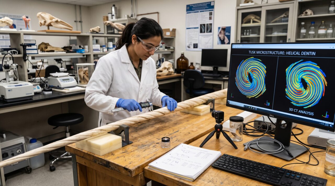 Um dente de até três metros cresce reto apesar de girar por dentro, e cientistas finalmente enxergaram como o narval faz isso