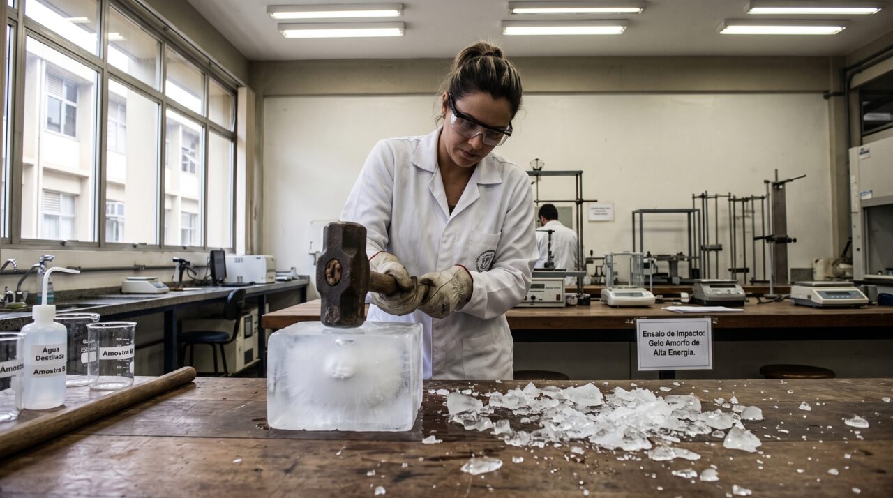 O gelo comum trinca de repente, este aguenta 70 vezes mais energia: fibras vegetais criam material dez vezes mais resistente