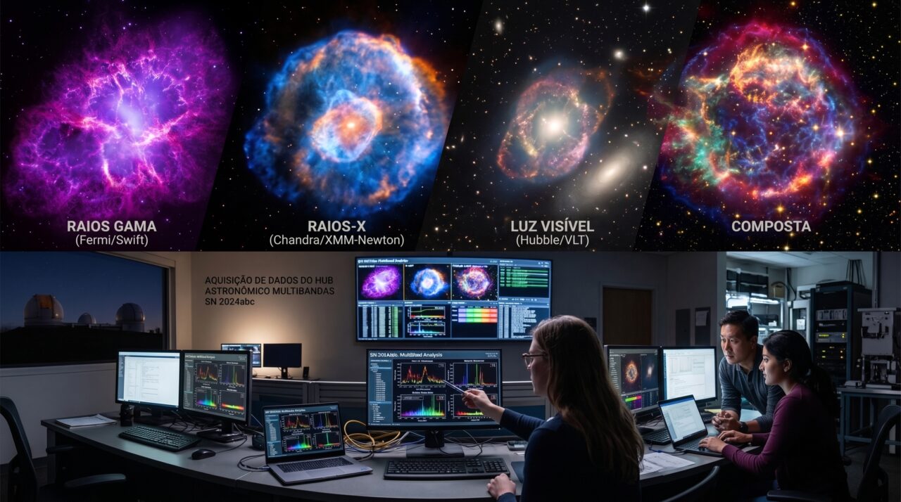 Um telescópio lançado para observar raios gama enxergava explosões, buracos negros e supernovas ao mesmo tempo em que registrava luz visível