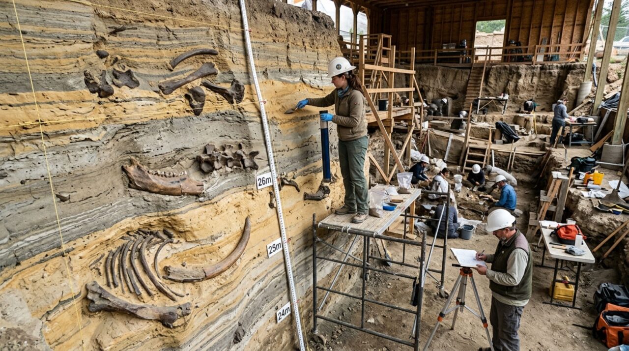 Novas datações colocam os sedimentos fossilíferos entre cerca de 232 mil e 160 mil anos atrás