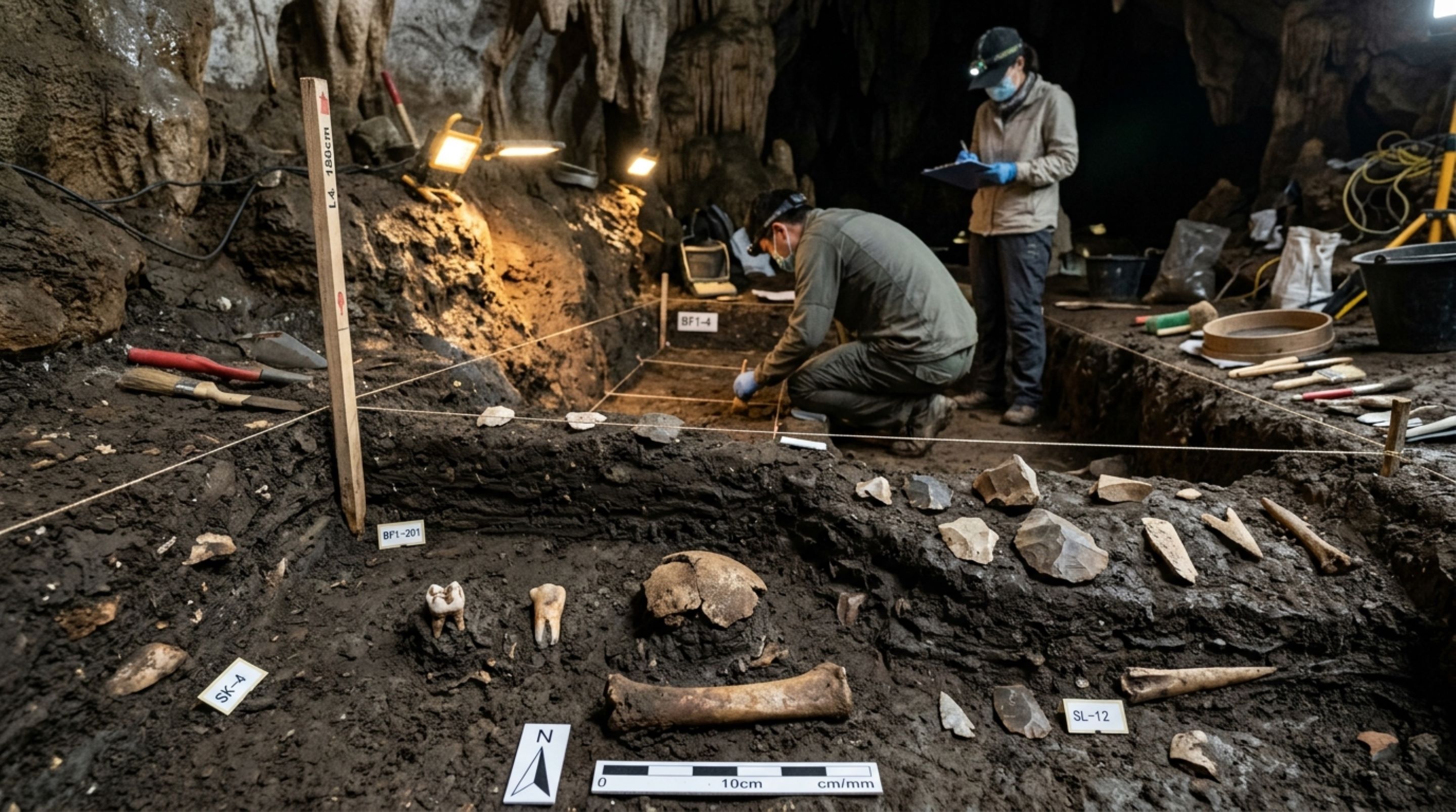 Sete fósseis mudaram o retrato dos denisovanos e caverna na China guardava mais de 1.300 ferramentas