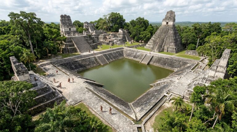 Os reservatórios de Tikal transformavam a chuva sazonal em água armazenada por meio de superfícies urbanas inclinadas e grandes estruturas de retenção