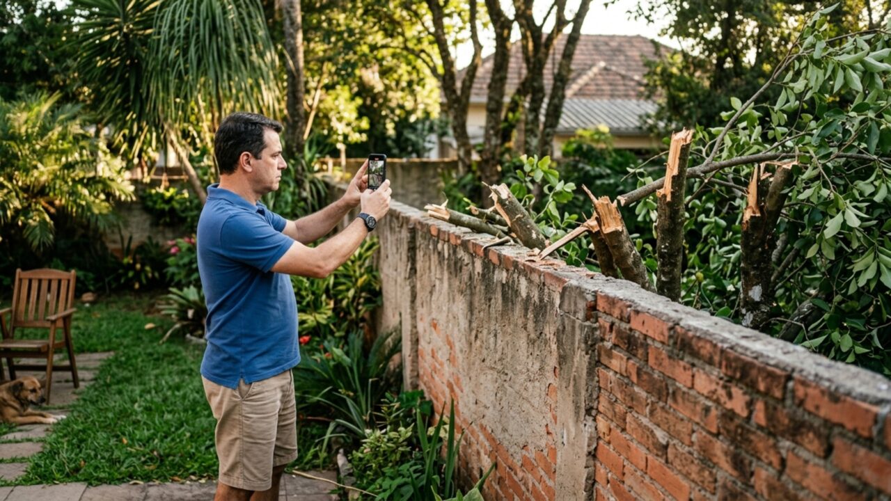 Casal passa anos cuidando de árvore plantada junto à divisa e acorda numa manhã com metade da copa cortada pelo vizinho enquanto estava fora de casa