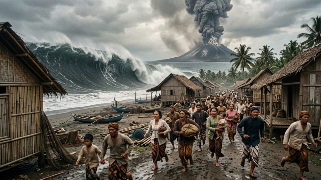 Uma erupção tão poderosa aconteceu em 1883 que o som atravessou milhares de quilômetros e alterações no céu foram observadas durante meses