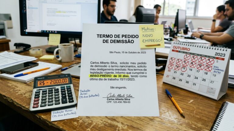 Trabalhador consegue novo emprego e pede para sair imediatamente, mas só na rescisão descobre que a conversa com o chefe não significava dispensa formal do aviso-prévio