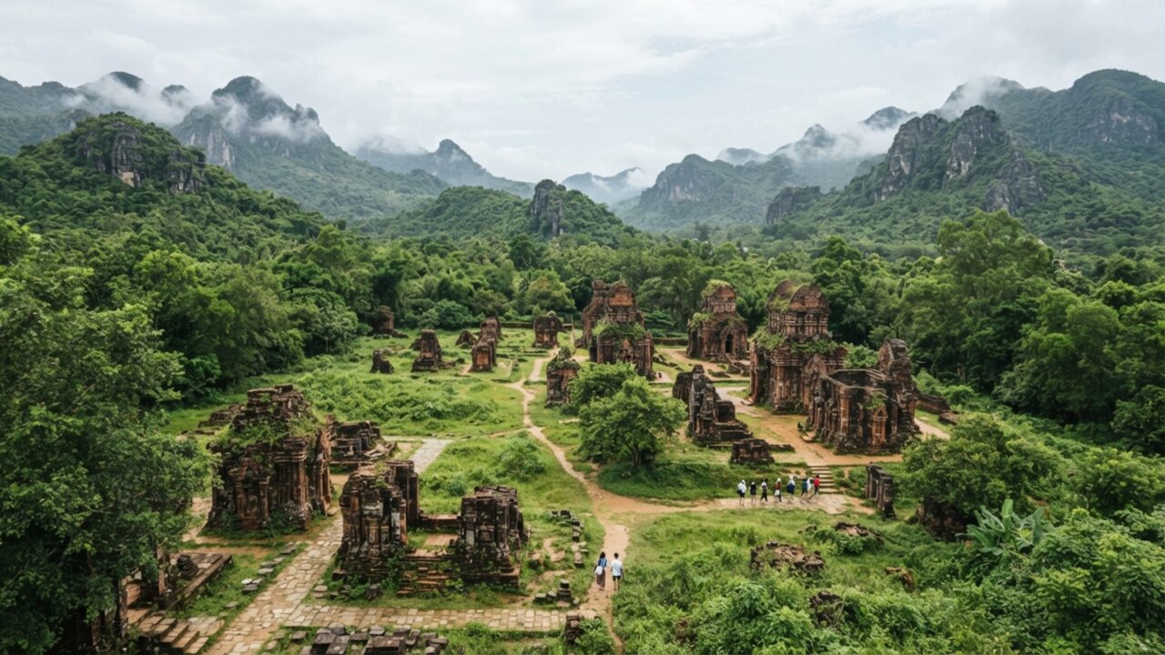 Torres de tijolos surgiram num vale cercado por montanhas e viraram o centro religioso de um reino que durou séculos