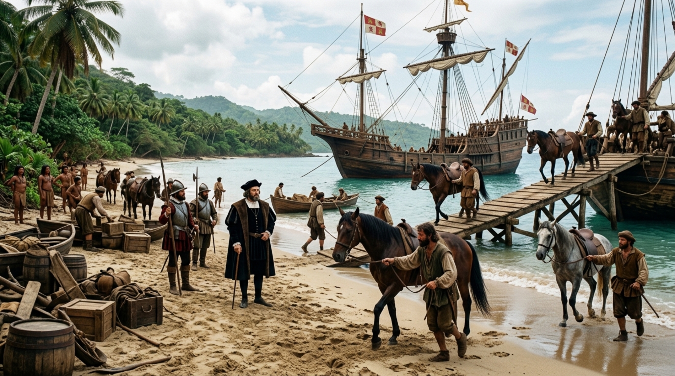 Os primeiros cavalos europeus chegaram à América com Cristóvão Colombo em 1493, mas sua história na América tomou um rumo inesperado