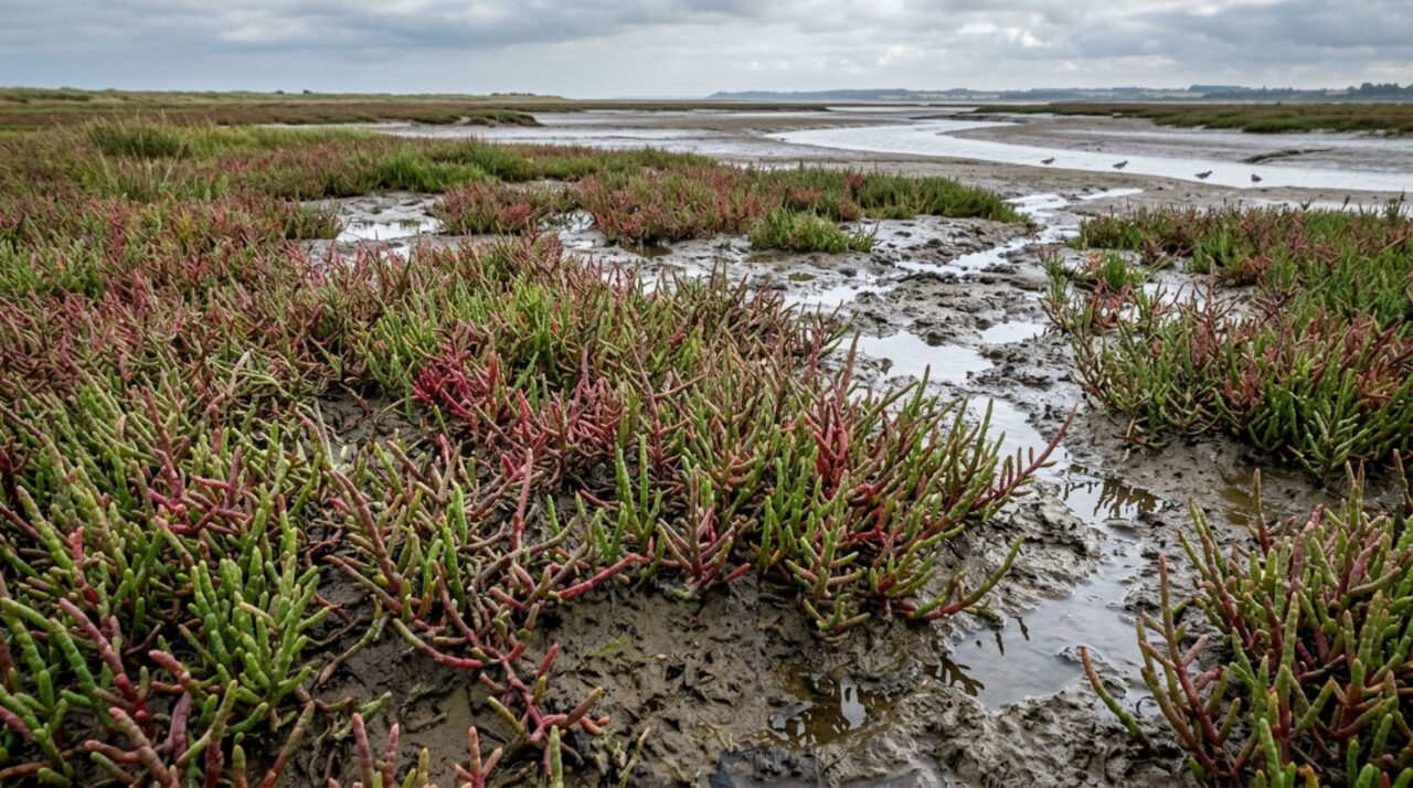 Uma planta cresce onde quase nada agrícola aguenta e seis genomas revelam como a Salicornia tolera terrenos carregados de sal