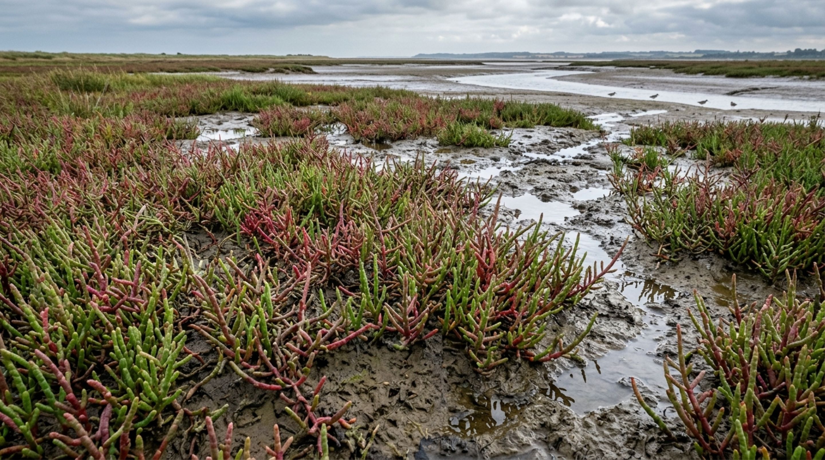 Uma planta cresce onde quase nada agrícola aguenta e seis genomas revelam como a Salicornia tolera terrenos carregados de sal