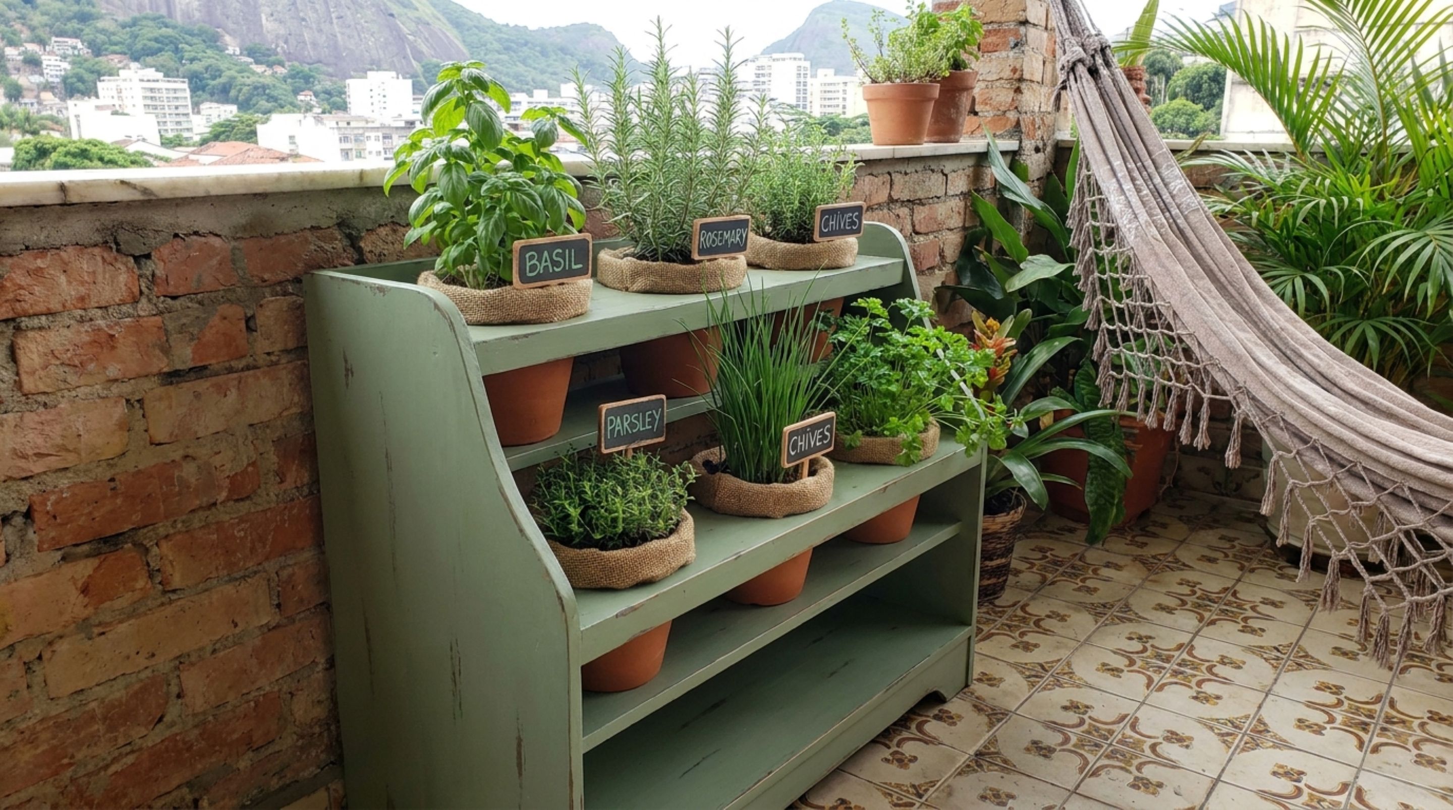Como eu transformei uma sapateira velha em um jardim de ervas com aparência de floreira planejada