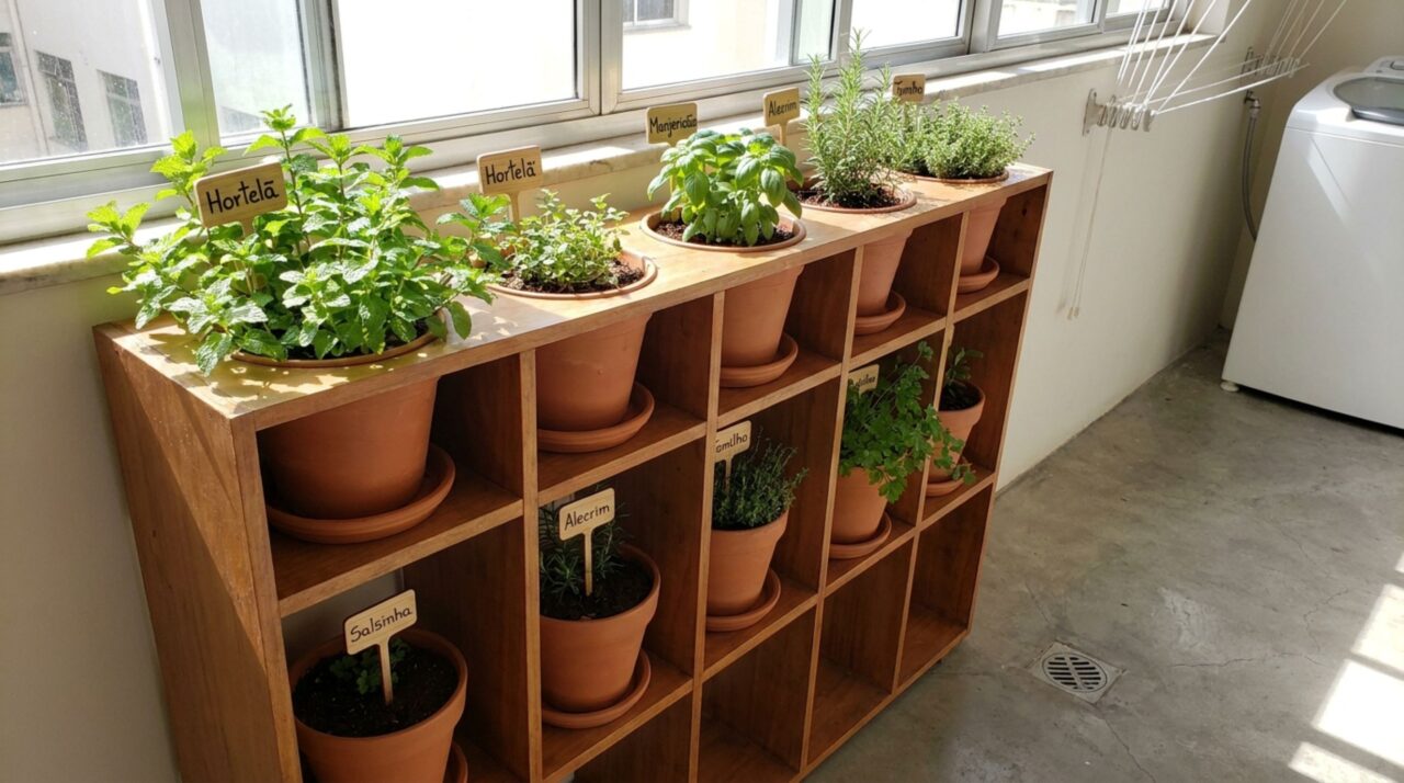Como eu transformei uma sapateira velha em um jardim de ervas com aparência de floreira planejada