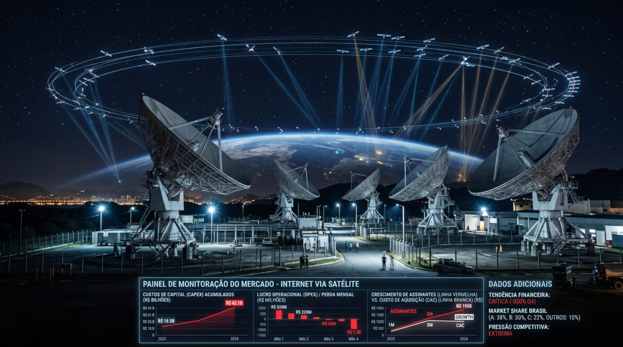 Uma unidade de internet por satélite entrou em recuperação judicial depois de admitir dúvidas sobre a capacidade de continuar pagando as próprias obrigações