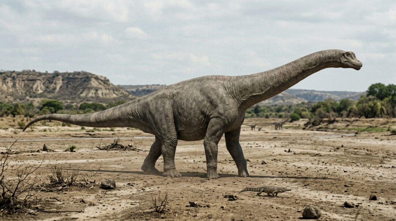Obra abriu o chão e revelou um gigante de 20 metros que viveu no Maranhão há 120 milhões de anos