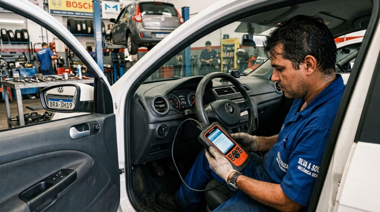 Motorista identifica luz de injeção do carro acesa no painel, após 3 dias a luz se apaga sozinha e então decide ignorar o alerta, achando que está tudo certo, após 1 mês o carro tem falha no meio da rodovia e condutor precisa chamar um guincho