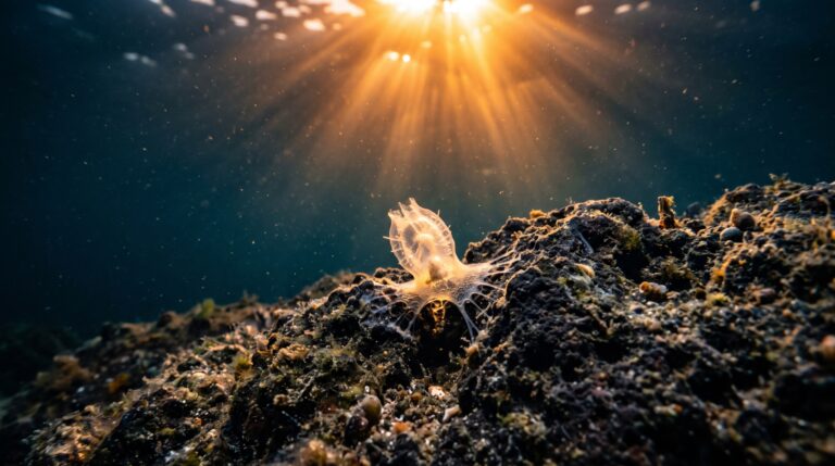 A luz do pôr do sol dispara uma contagem regressiva num animal sem cérebro: esponja se transforma e fixa em meia hora