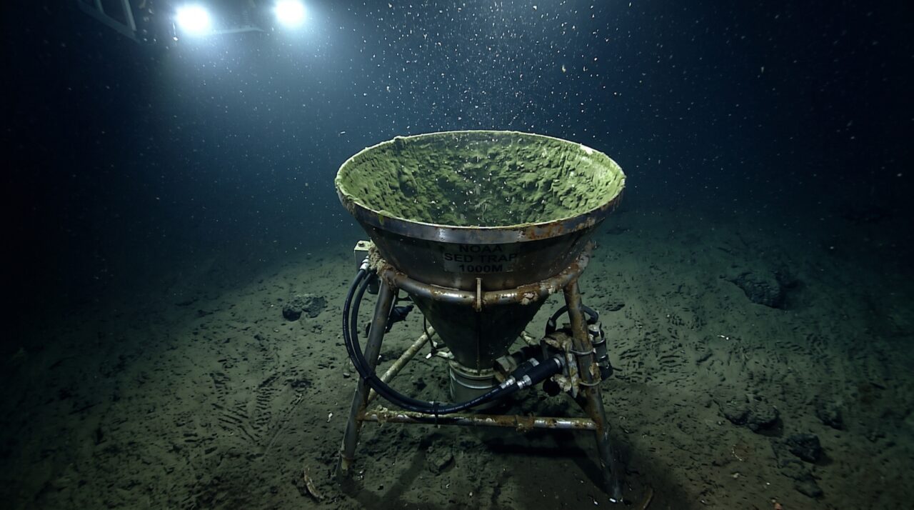 O fundo do oceano recebeu carbono de organismos minúsculos demais para liderar a conta: armadilhas a 1.000 metros mudam modelo antigo