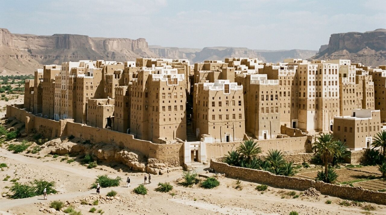 A cidade onde enormes torres de adobe cercam ruas que preservam uma arquitetura de séculos