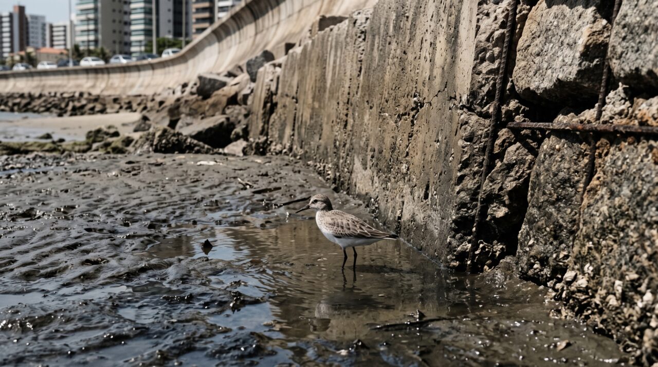 O mar está subindo e as aves costeiras ficam sem saída: diques e estradas podem bloquear a fuga dos manguezais e lamaçais