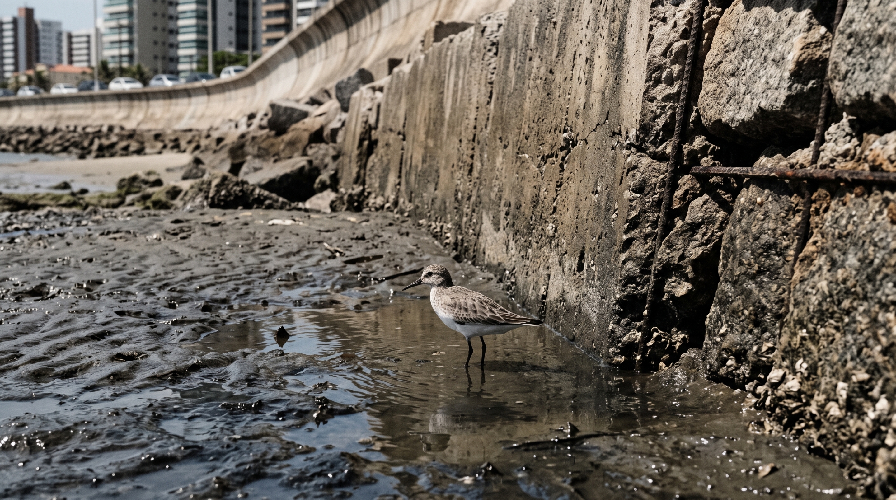 O mar está subindo e as aves costeiras ficam sem saída: diques e estradas podem bloquear a fuga dos manguezais e lamaçais