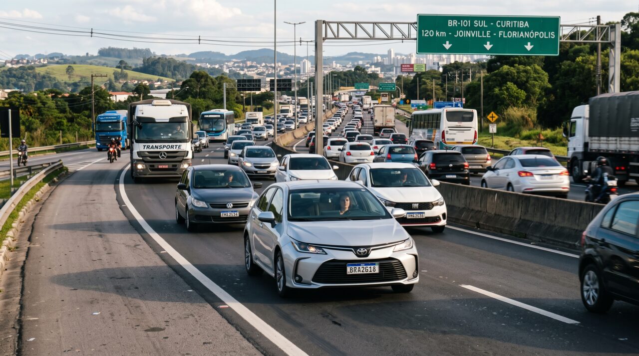 Multa por andar devagar demais na faixa da esquerda em via expressa