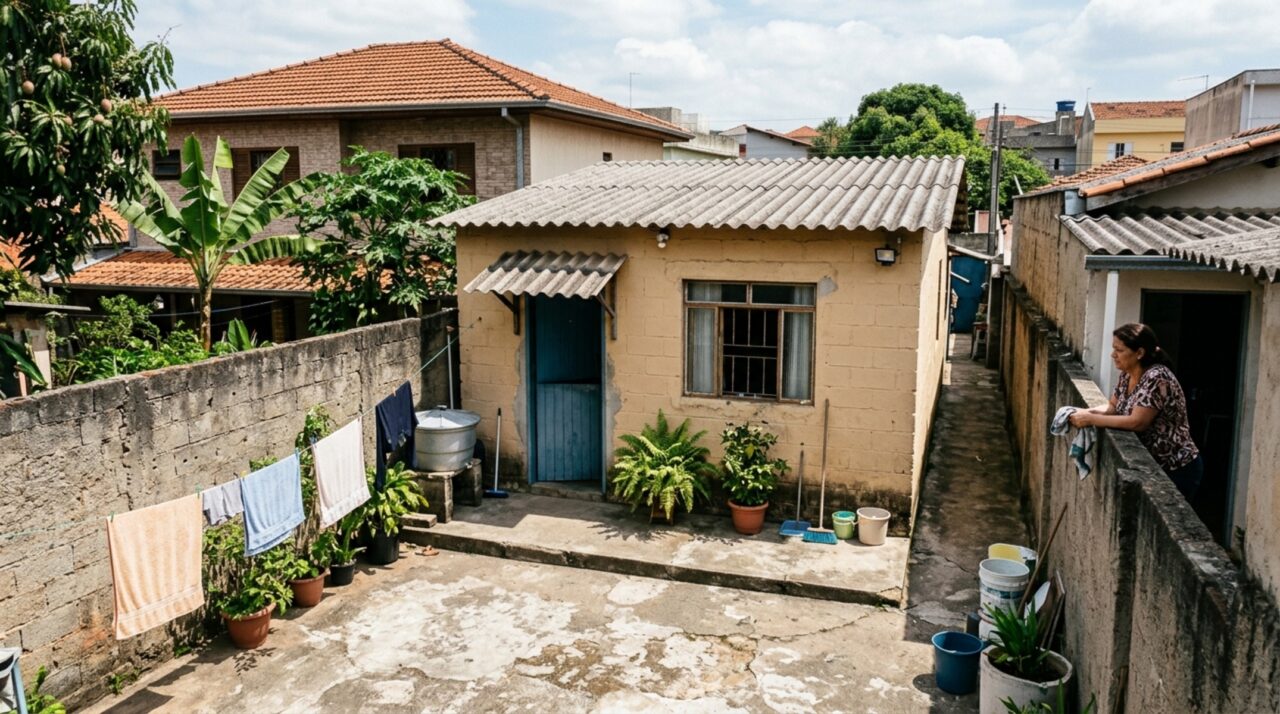 Casal constrói casa de 14 m² nos fundos do terreno dos pais para fugir do aluguel e, três meses depois de se mudar, vizinho aciona a prefeitura alegando que a construção invadiu o recuo obrigatório
