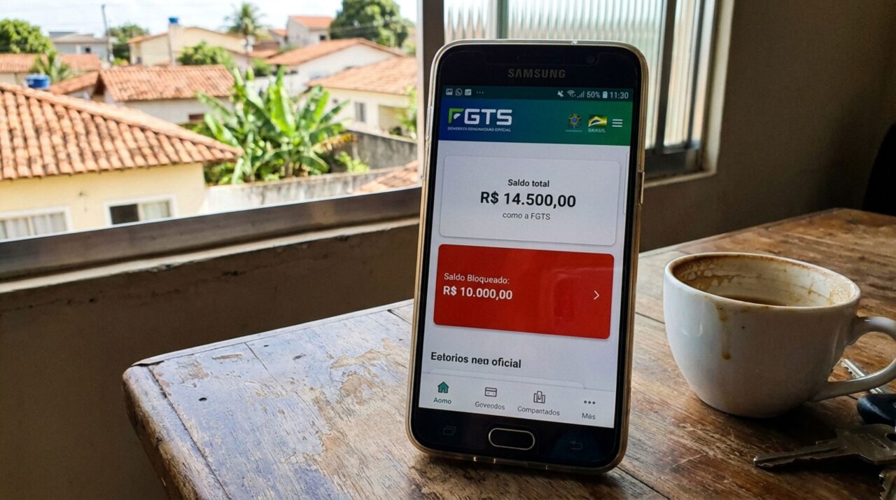 Trabalhador é demitido sem justa causa, abre o aplicativo do FGTS e encontra milhares de reais na conta, acredita que poderá sacar todo o valor, modalidade escolhida anteriormente impede retirada integral e Caixa explica o que acontece com o dinheiro