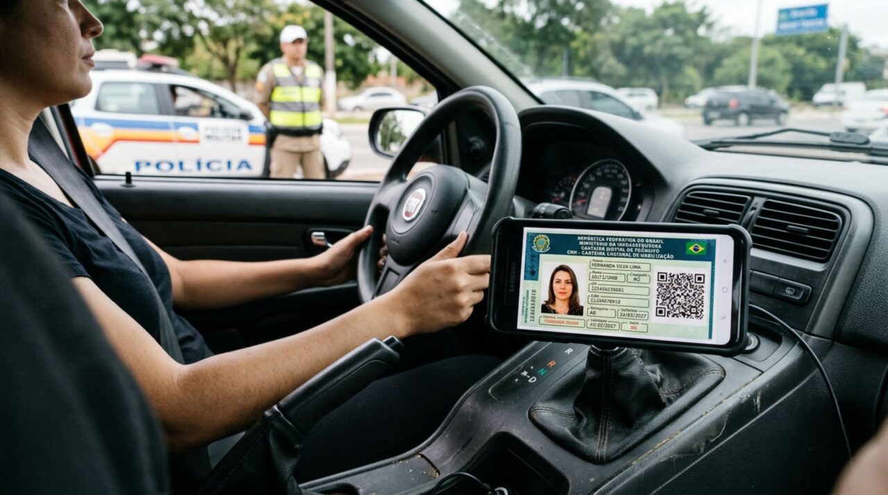 Mulher é parada em blitz, mostra uma foto da CNH enviada pelo marido no WhatsApp e descobre por que a imagem da carteira não equivale à versão digital oficial