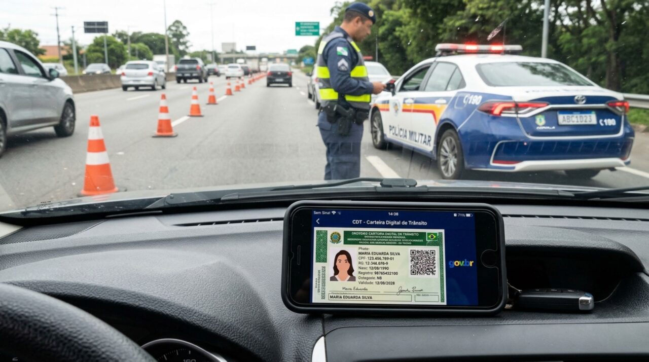Motorista é parado em blitz sem internet no celular e acredita que não poderá mostrar a CNH digital: o que acontece?