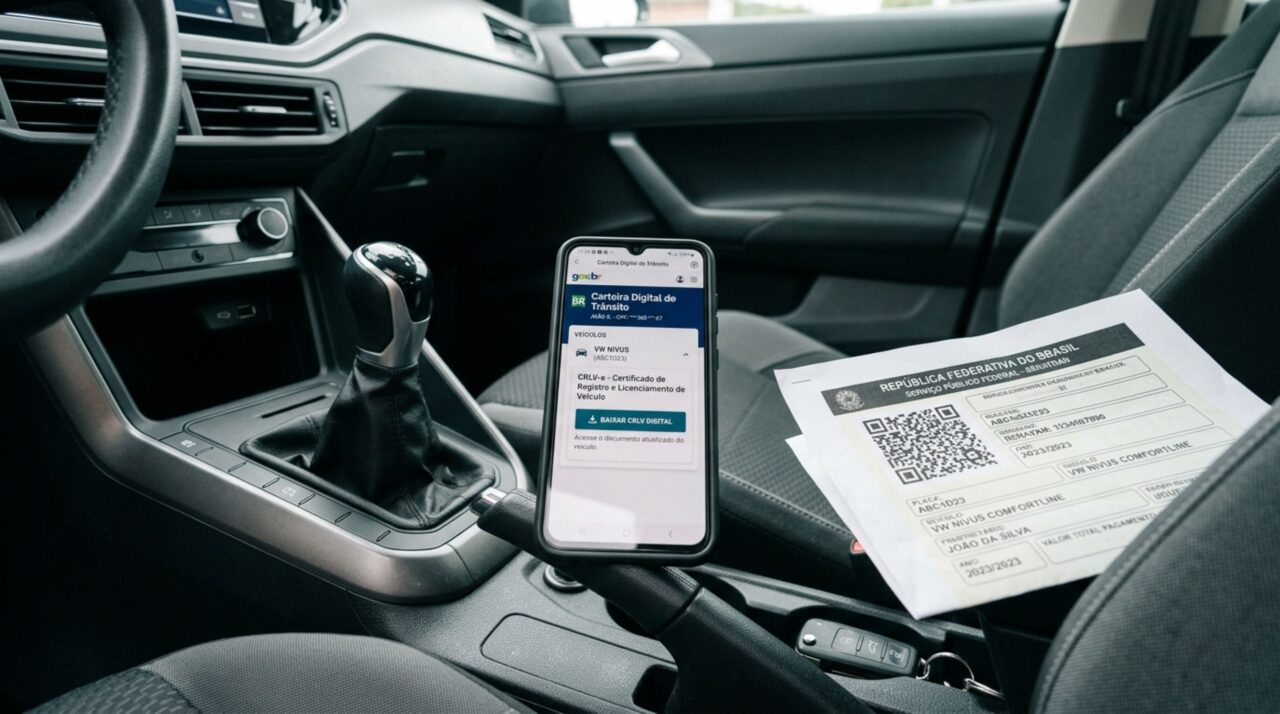 Motorista troca de celular, é parado em blitz e descobre que o CRLV não foi transferido para o aparelho novo, acredita que o documento ficaria salvo automaticamente, e fiscalização explica o que precisa ser baixado novamente