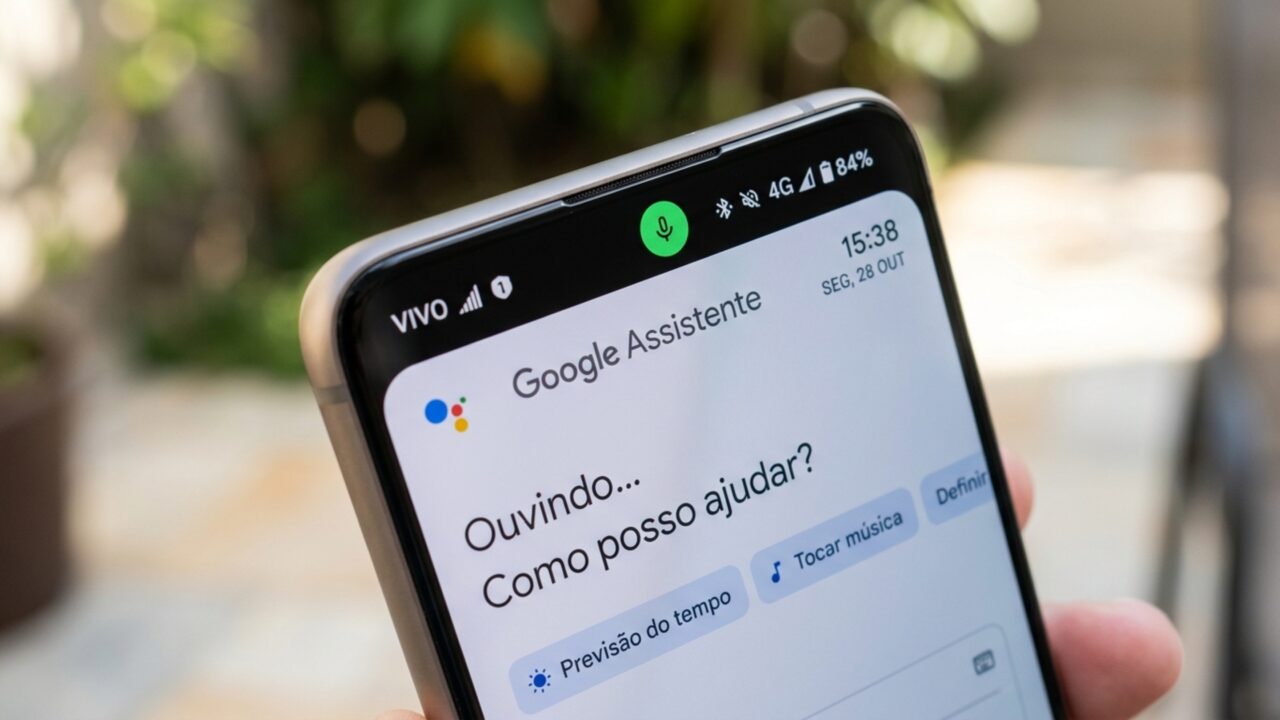 O que significa quando o celular mostra um pequeno ponto verde ou laranja no topo da tela?