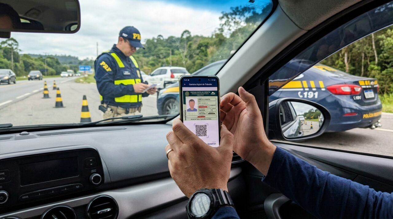 Motorista é parado sem a CNH física e descobre que esquecer o documento não significa automaticamente levar multa quando a fiscalização consegue consultar o sistema