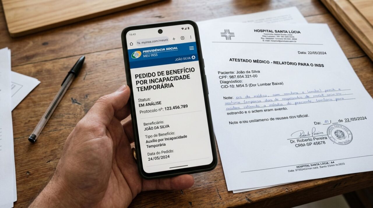 Trabalhador fica doente e recebe atestado de mais de 15 dias, acredita que basta entregar o documento à empresa e descobre quando precisa pedir benefício ao INSS