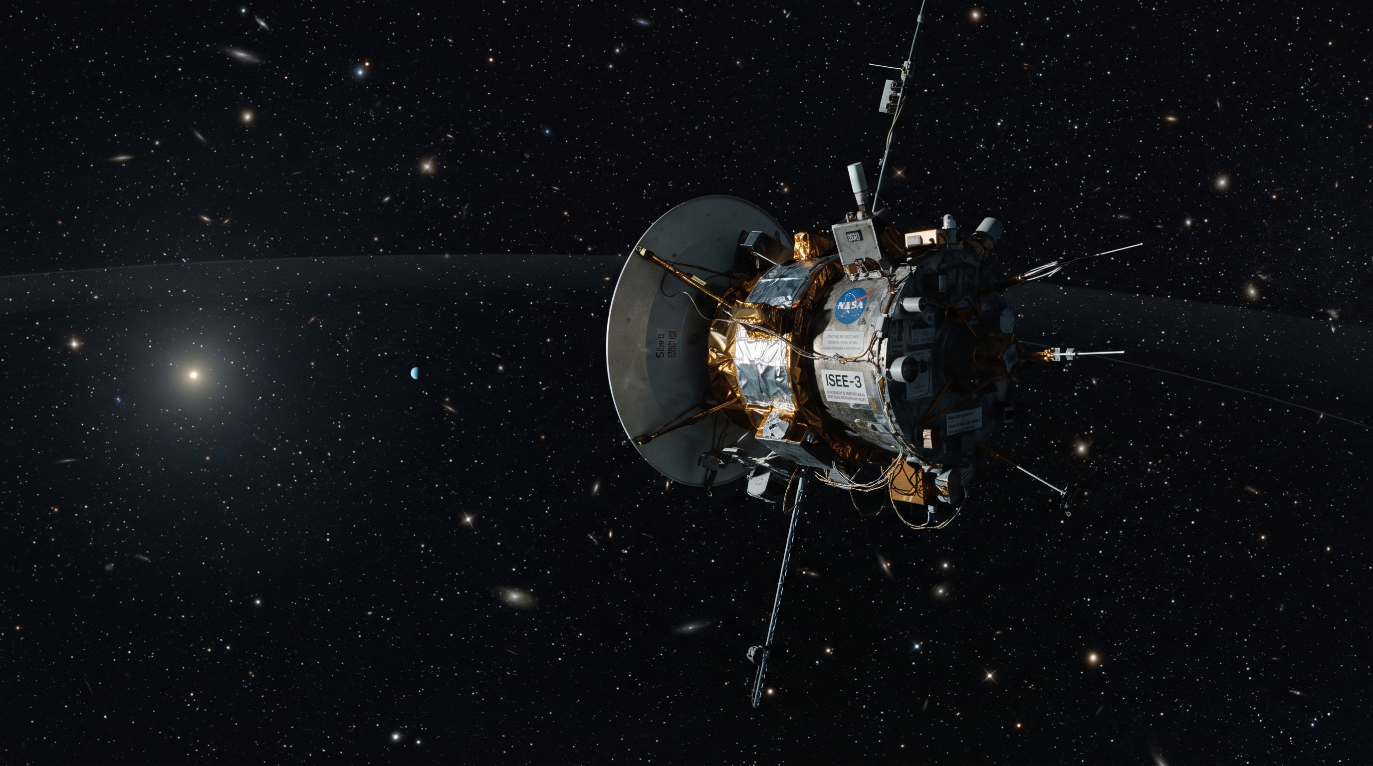 Cientistas cidadãos reativaram a sonda ISEE-3 da NASA há muito aposentada em 2014 e acionaram seus propulsores pela primeira vez em 27 anos mas o resgate não saiu como planejado