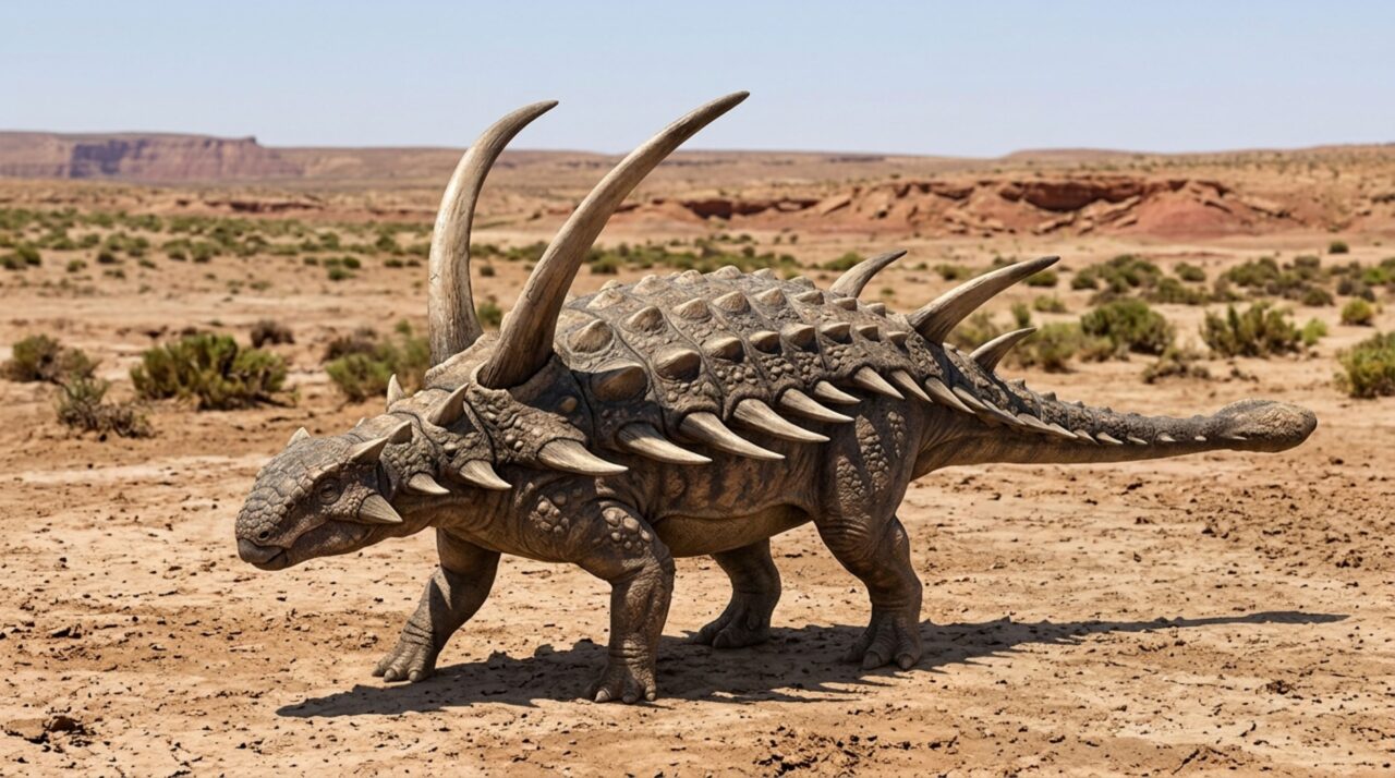 Um dinossauro de 165 milhões de anos carregava espinhos de até 1 metro e uma armadura muito mais extravagante do que se esperava dos primeiros anquilossauros