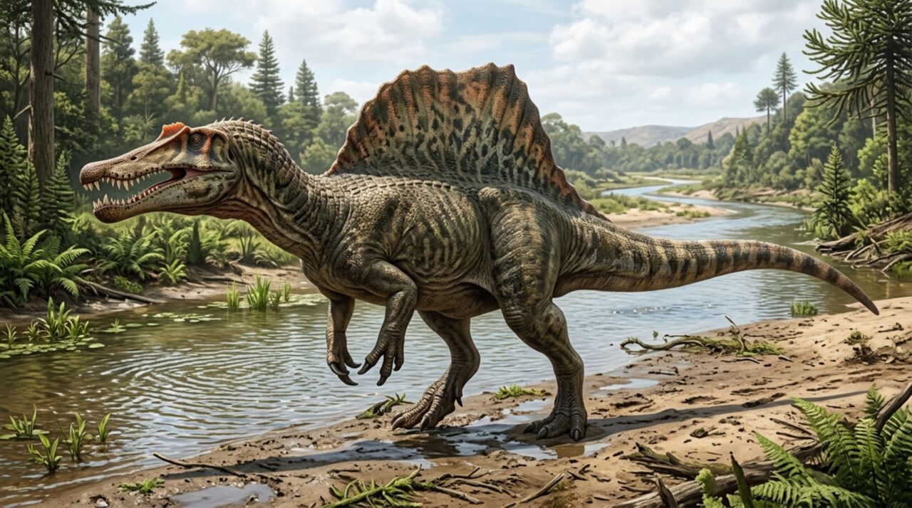 O osso em forma de sabre parecia estranho no Saara até revelar um novo Spinosaurus com uma enorme crista sobre a cabeça