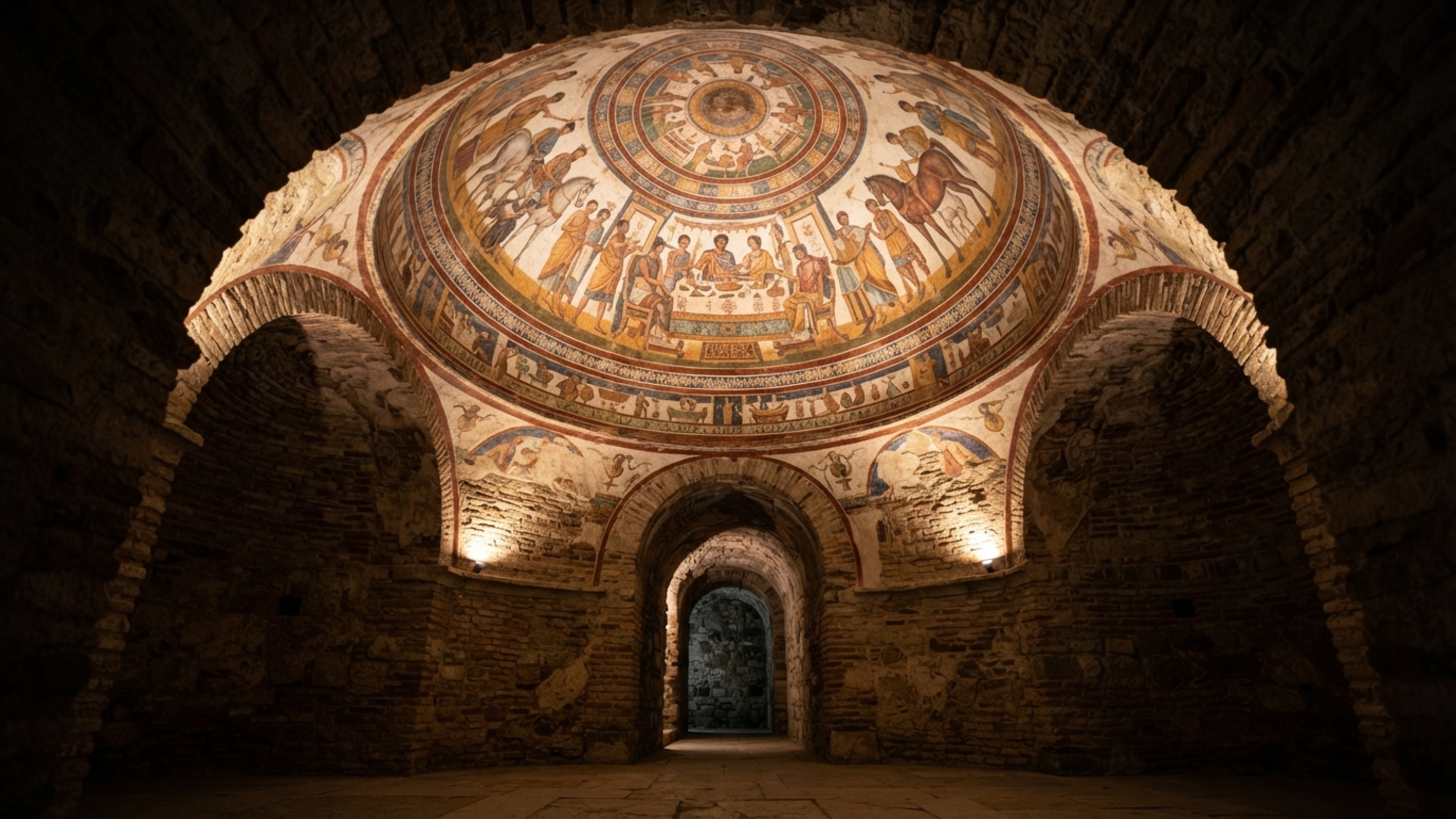 Uma tumba apareceu por acaso em 1944 com pinturas intactas: cenas de banquete preservam o mundo trácio de 2.300 anos atrás