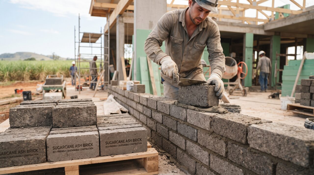 O uso da cinza do bagaço de cana-de-açúcar para produzir tijolos ecológicos e baratos na construção civil
