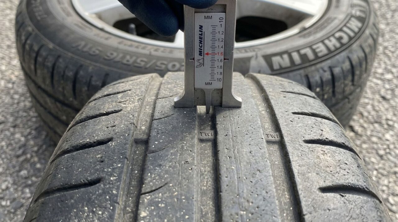 Motorista é parado em blitz, agente observa os pneus do carro e condutor diz que ainda consegue enxergar os sulcos, fiscalização verifica o desgaste e explica quando o pneu deixa de estar em condição regular
