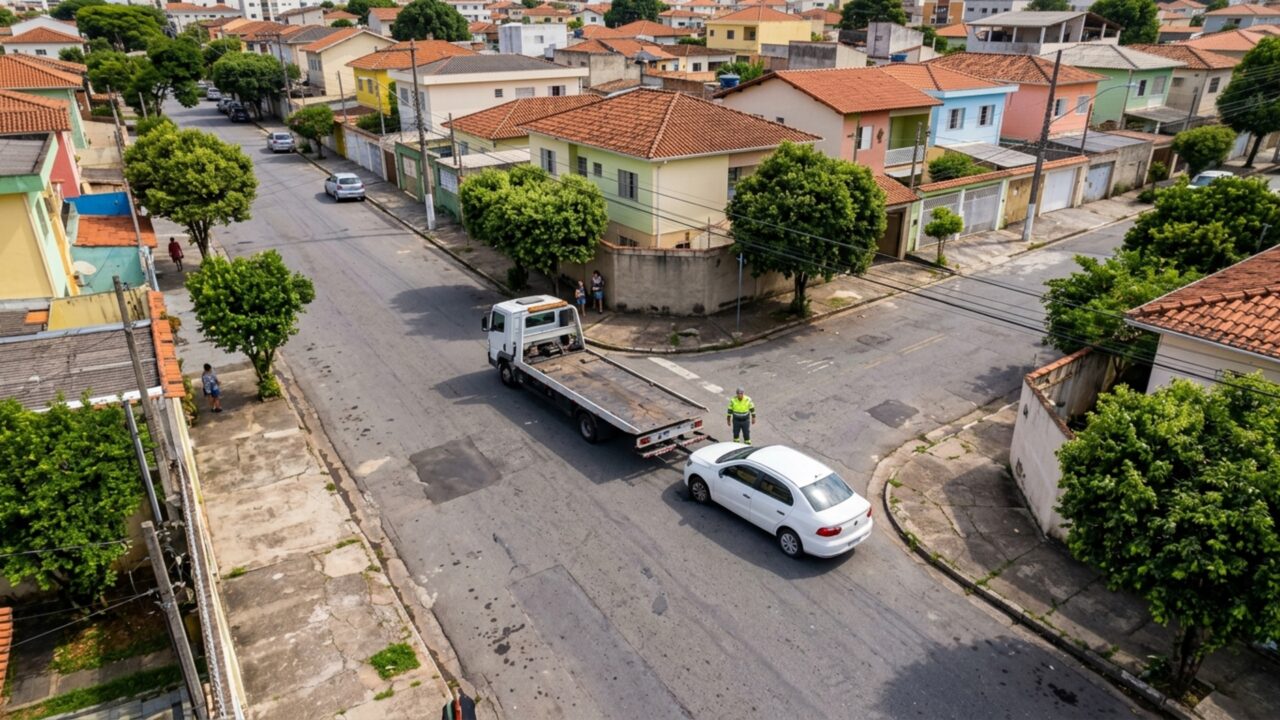 Moradora estaciona perto da esquina porque não havia faixa amarela no meio-fio e encontra o carro removido horas depois