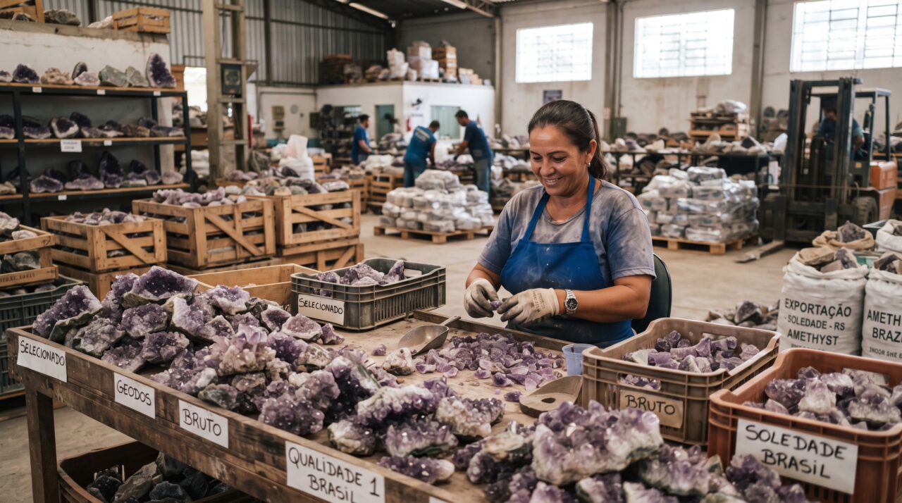 O município gaúcho responsável pela extração e exportação da maior quantidade de pedras preciosas e ametistas do país