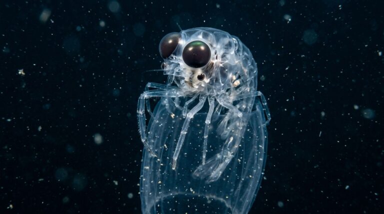 Phronima sedentaria combina dois sistemas visuais para enxergar no oceano escuro