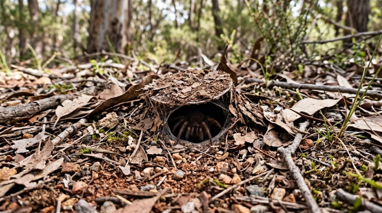 Aranhas constroem portas no chão e quase ninguém vê enquanto pesquisadores estudam espécies ameaçadas da Austrália