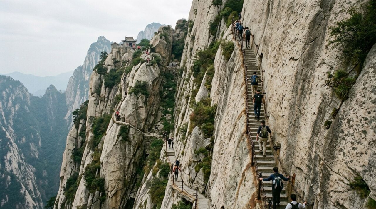 A montanha que possui uma escada com milhares de degraus e recebe visitantes em uma das subidas mais impressionantes do mundo